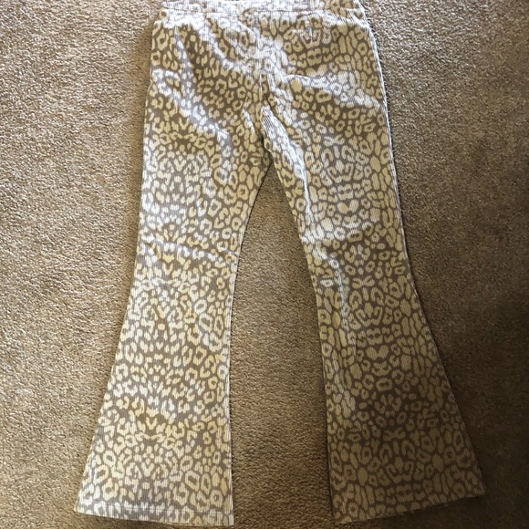 Leopard print corduroy bell bottoms - Picture 1 of 5